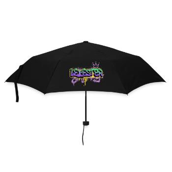 Leicester England UK City Graffiti Spray Sprayer - Umbrella (small) - black - Front