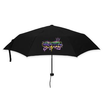 American Football Graffiti Spray Sprayer Sport - Regenschirm (klein) - Schwarz - Vorne