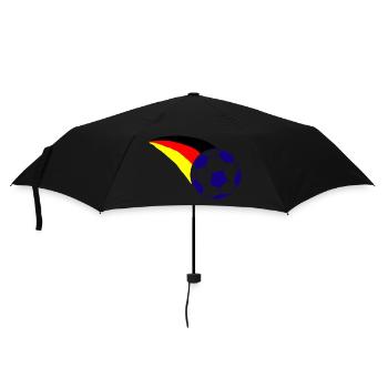 Fußball Soccer - Regenschirm (klein) - Schwarz - Vorne