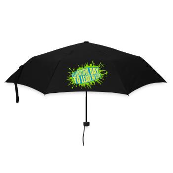 leave me alone day - Regenschirm (klein) - Schwarz - Vorne
