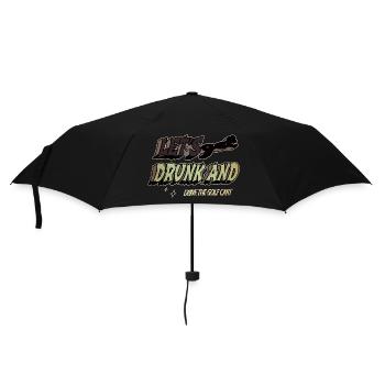 anniversaire idée cadeau mignongolf golffille golflove - Parapluie standard - noir - Devant