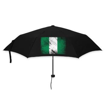 Nigeria Flag - Vintage Grunge - Umbrella (small) - black - Front