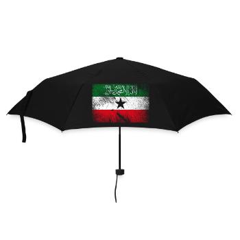 Somaliland Flagge - Vintage Grunge - Regenschirm (klein) - Schwarz - Vorne