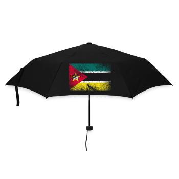 Mozambique Flag - Vintage Grunge - Umbrella (small) - black - Front