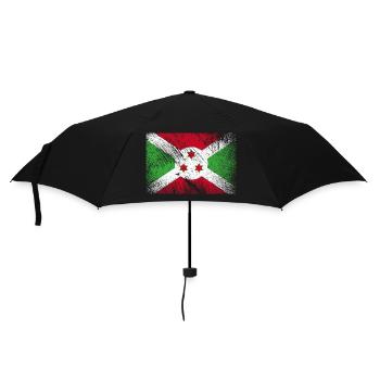 Burundi Flag - Vintage Grunge - Umbrella (small) - black - Front