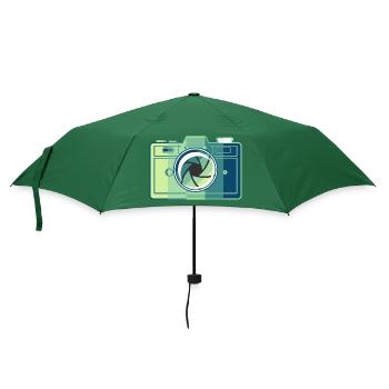 Retro Film Camera - Umbrella (small) - bottlegreen - Front