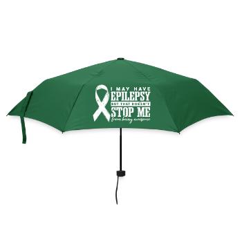 I May Have Epilepsy | Epilepsy Awareness Warrior - Umbrella (small) - bottlegreen - Front