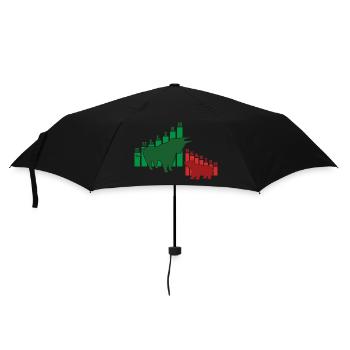 Bullish, Bearish... Buy and hold - Umbrella (small) - black - Front