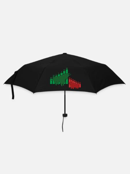 Bullish, Bearish… Buy and hold - Regenschirm (klein) - Schwarz