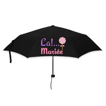 Imprimé "La Mariée" - Pour une journée spéciale - Parapluie standard - noir - Devant