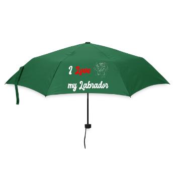 J'adore mon chien Labrador - Parapluie standard - vert bouteille - Devant