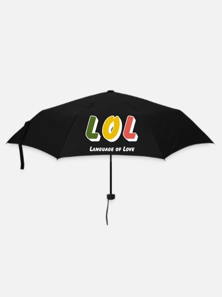 LOL - Language of Love - Umbrella (small) - black