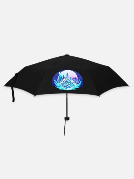 Winter night - Umbrella (small) - black
