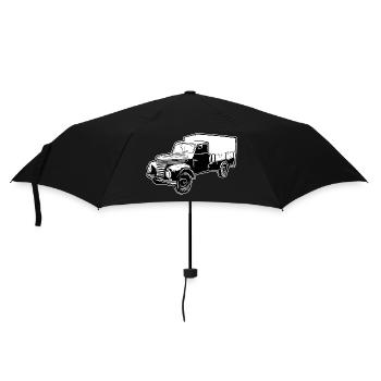 Camion transporteur à plateau Framo DDR IFA Oldtimer - Parapluie standard - noir - Devant