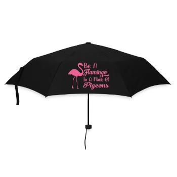 Soyez un flamant rose dans un troupeau de pigeons - Parapluie standard - noir - Devant