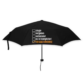 Krokodile - Regenschirm (klein) - Schwarz - Vorne