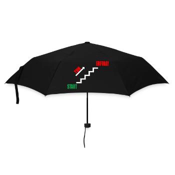 Treppe Erfolg durch Tun - Regenschirm (klein) - Schwarz - Vorne