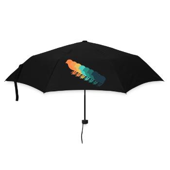 Retro chick - Umbrella (small) - black - Front