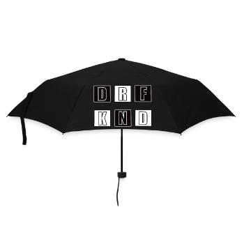 Dorfkind Buchstaben Block Design für Kinder - Regenschirm (klein) - Schwarz - Vorne