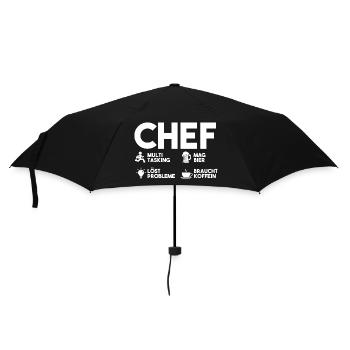 Arbeit Kollegen Büro Teamleiter Führungskraft Chef - Regenschirm (klein) - Schwarz - Vorne