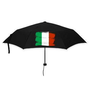 Drapeau de l’Italie Drapeau italien Vintage Look vieilli - Parapluie standard - noir - Devant