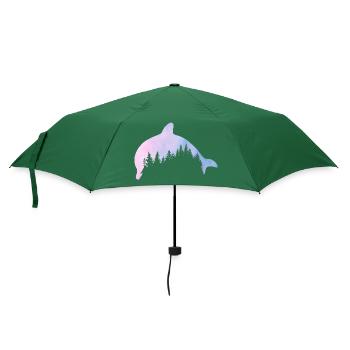 Dauphin de forêt - Parapluie standard - vert bouteille - Devant
