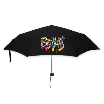 Berlin Graffiti - Parapluie standard - noir - Devant