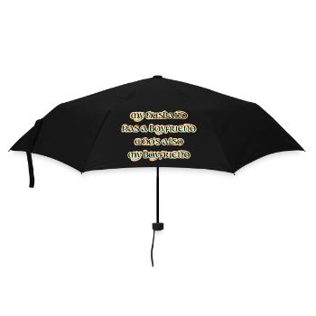 My husband has a boyfriend, throuple, polyamory - Umbrella (small) - black - Front