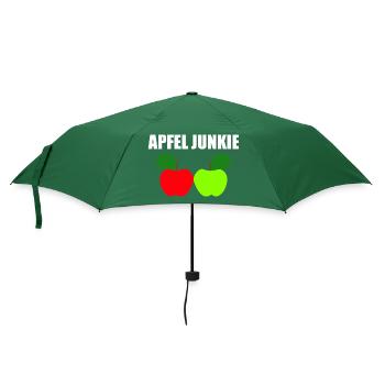 Apfel junkie - Regenschirm (klein) - Flaschengrün - Vorne