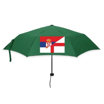 Drapeau de la Serbie Angleterre - Parapluie standard - vert bouteille - Devant