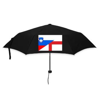 Flag of Serbia England - Umbrella (small) - black - Front