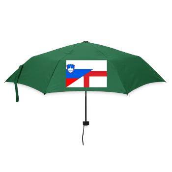 Drapeau de la Serbie Angleterre - Parapluie standard - vert bouteille - Devant