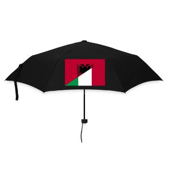 Flag of Albania Italy - Umbrella (small) - black - Front