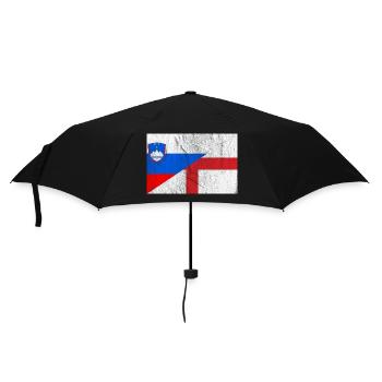 Vintage Slovenia England Flag - Umbrella (small) - black - Front