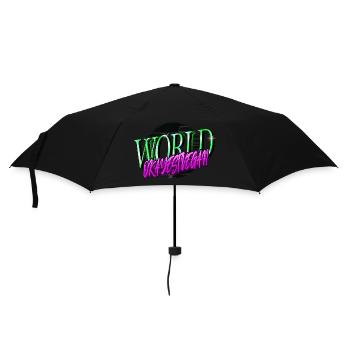 vegetable happy vegan statement humor joke quote - Regenschirm (klein) - Schwarz - Vorne