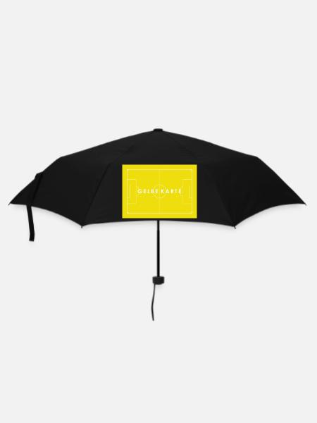 GELBE KARTE Fußballspiel Statement - Regenschirm (klein) - Schwarz