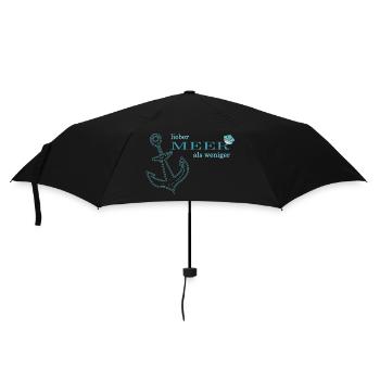 Meer ist besser als weniger - Regenschirm (klein) - Schwarz - Vorne