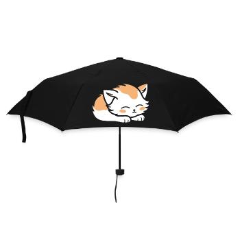 Baby Sleeping Cat - Umbrella (small) - black - Front
