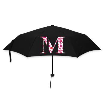 Buchstabe m Küsse - Regenschirm (klein) - Schwarz - Vorne