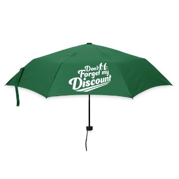 Don't Forget My Discount Funny Sarcastic Senior - Umbrella (small) - bottlegreen - Front