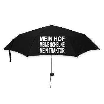 Traktor - Regenschirm (klein) - Schwarz - Vorne