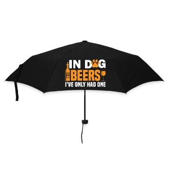 Dans les bières pour chiens, je n’en ai bu qu’une. - Parapluie standard - noir - Devant