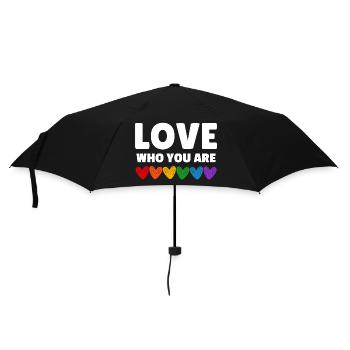 Lgbtqia. Liebe, wer du bist - Regenschirm (klein) - Schwarz - Vorne
