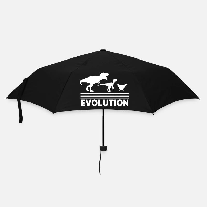 Dinosaurier Huhn Evolution Lustig Vintage Retro 70S - Regenschirm (klein) - Schwarz