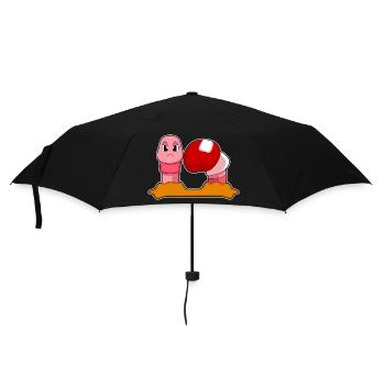 Wurm Boxer Boxhandschuhe Boxen - Regenschirm (klein) - Schwarz - Vorne