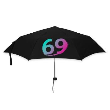 Numéro 69 multicolore - Parapluie standard - noir - Devant