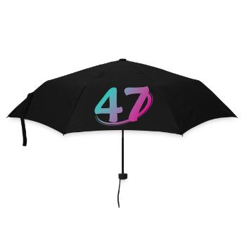 Numéro 47 multicolore - Parapluie standard - noir - Devant