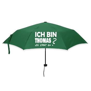 Geschenk für Thomas - Regenschirm (klein) - Flaschengrün - Vorne