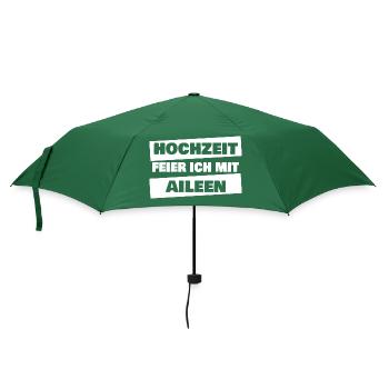 Geschenk für Aileen - Regenschirm (klein) - Flaschengrün - Vorne