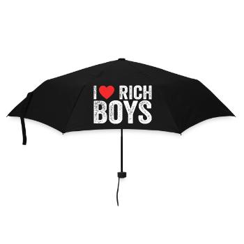 I Love Rich Boys Tees I Heart Rich Boys Funny - Parapluie standard - noir - Devant